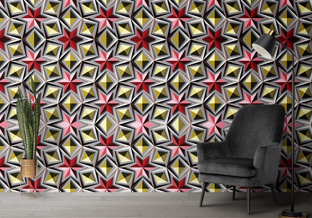 Abstract 3d seamless pattern self adhesive wallpaper decorative masterpiece for home decor